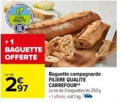 Carrefour Drive Carrefour - baguette campagnarde filiere qualite offre