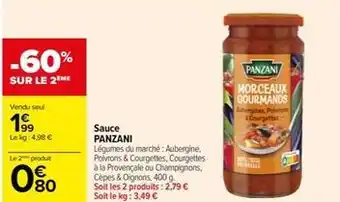 Carrefour Drive Panzani - sauce offre