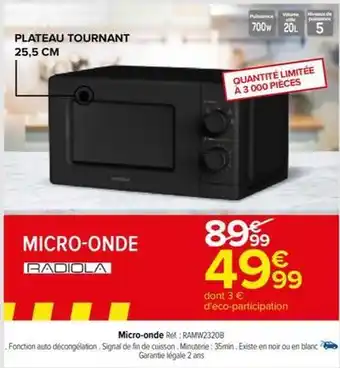 Carrefour Drive Micro-ondes offre