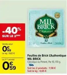 Carrefour Drive Mil brick - feuilles de brick l'authentique offre