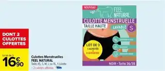Carrefour Drive Feel natural - culottes menstruelles offre