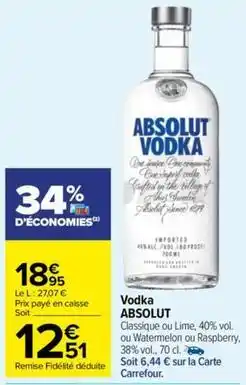 Carrefour Drive Vodka offre