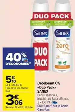 Carrefour Drive Déodorant offre