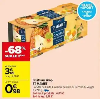 Carrefour Drive Fruits en sirop offre