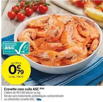 Carrefour Drive Crevette rose cuite asc offre