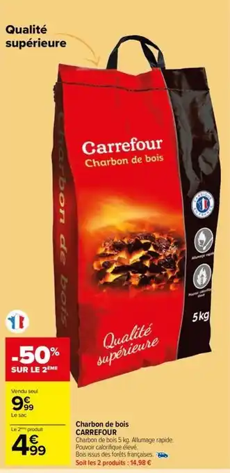Carrefour Drive Carrefour - charbon de bois offre