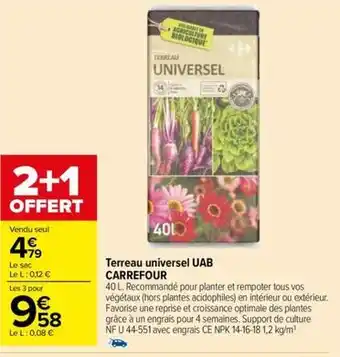 Carrefour Drive Carrefour - terreau universel uab offre