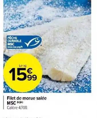 Carrefour Market Filet de morue salée offre