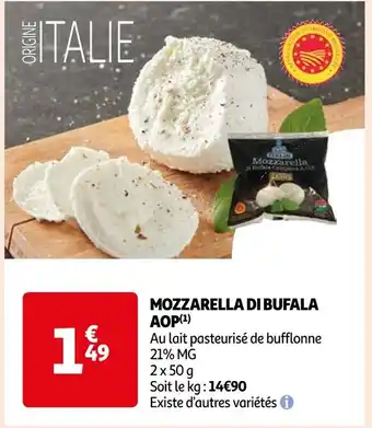 Auchan Supermarché MOZZARELLA DI BUFALA AOP offre