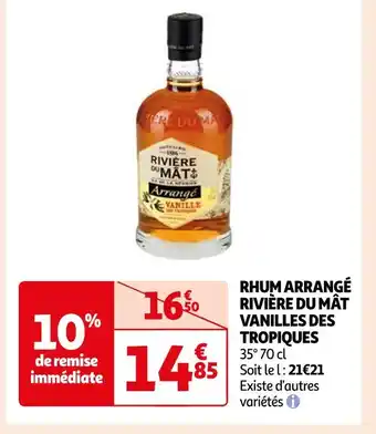 Auchan Supermarché RIVIÈRE DU MÂT RHUM ARRANGÉ VANILLES DES TROPIQUES offre