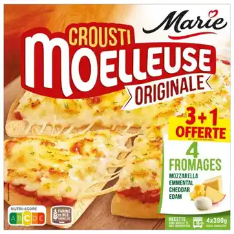 Auchan Pizza Crousti Moelleuse 4 Fromages Surgelée Marie offre