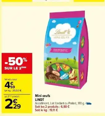 Carrefour Market Mini ceufs LINDT offre