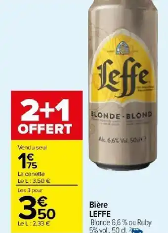 Carrefour Market Bière LEFFE offre