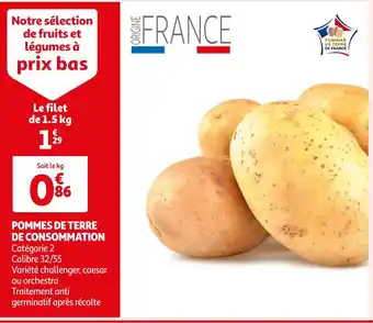 Auchan Supermarché POMMES DE TERRE DE CONSOMMATION offre