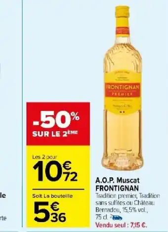 Carrefour Market A.O.P. Muscat FRONTIGNAN offre