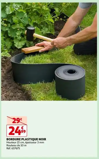 Auchan BORDURE PLASTIQUE NOIR offre