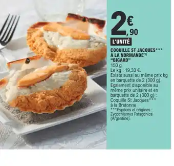 E.Leclerc COQUILLE ST JACQUES À LA NORMANDE(1) "BIGARD" offre