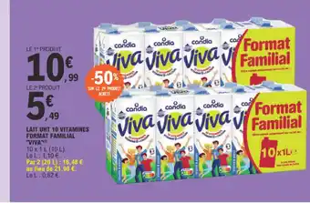 E.Leclerc LAIT UHT 10 VITAMINES FORMAT FAMILIAL "VIVA offre