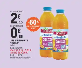 E.Leclerc JUS MULTIFRUITS "JOKER" offre