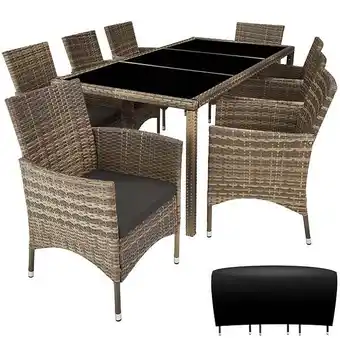 Bricomarché Salon de jardin 8 places avec housse de protection offre