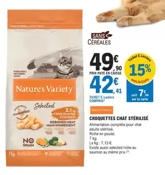 E.Leclerc Jardi CROQUETTES CHAT STÉRILISÉ offre