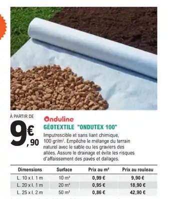 GĂOTEXTILE "ONDUTEX 100"