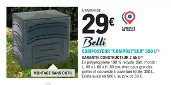 E.Leclerc Jardi COMPOSTEUR "COMPOST'ECO" 350 L(3) offre