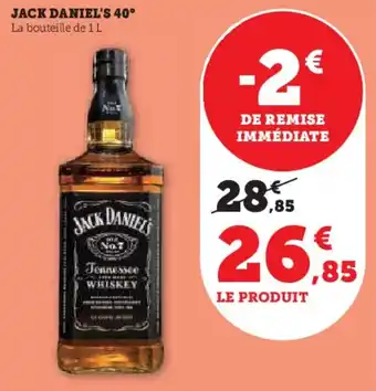 Super U JACK DANIEL'S 40° offre