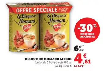 Super U BISQUE DE HOMARD LIEBIG offre