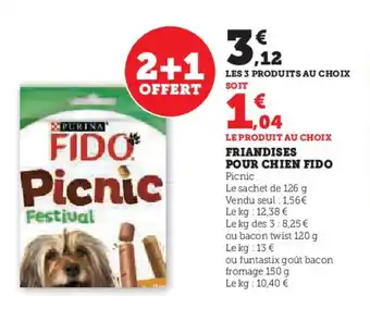 Super U FRIANDISES POUR CHIEN FIDO offre
