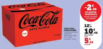 Super U COCA COLA SANS SUCRES offre