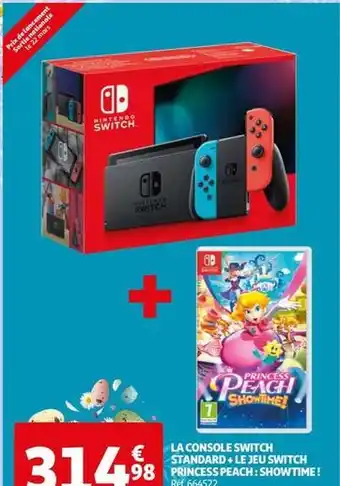 Auchan Nintendo switch - la console standard + le jeu princess peach : showtime offre