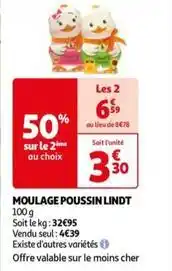 Auchan Lindt - moulage poussin offre
