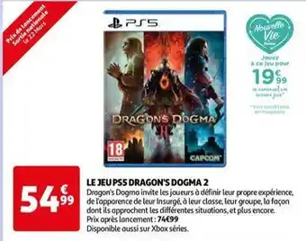 Auchan Ps5 - le jeu dragon's dogma 2 offre