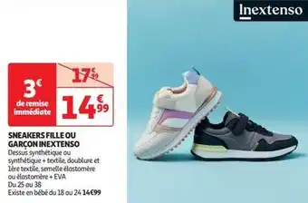 Auchan Inextenso - sneakers fille ou garçon offre