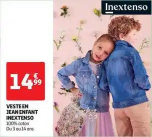 Auchan Inextenso - veste en jean enfant offre