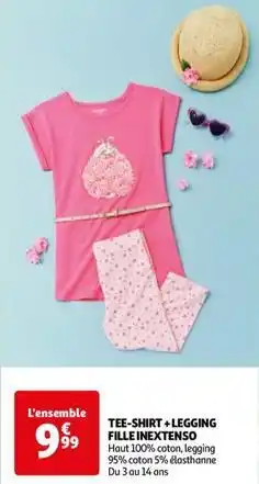 Auchan Inextenso - tee shirt + legging fille offre