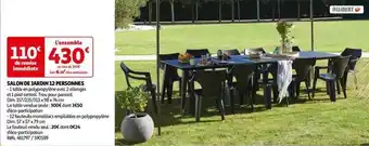 Auchan Allibert - salon de jardin 12 personnes offre