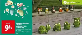 Auchan Gardenstar - luminaires solaires animaux gazon artificiel offre