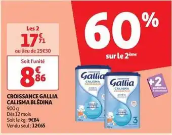 Auchan Blédina - croissance gallia calisma offre