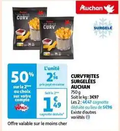 Auchan Auchan - curv'frites surgelées offre