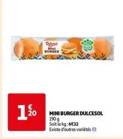 Auchan Dulcesol - mini burger offre