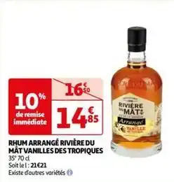 Auchan Rivière du mât vanilles des tropiques - rhum arrangé offre