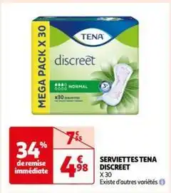 Auchan Tena - serviettes discreet offre