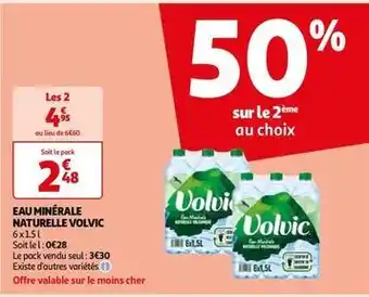 Auchan Supermarché Volvic - eau minérale naturelle offre