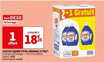 Auchan Supermarché X-tra - lessive liquide total original offre