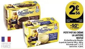 Supeco Petit pot de crème la laitière nestlé offre