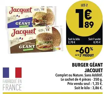 Supeco Burger géant jacquet offre