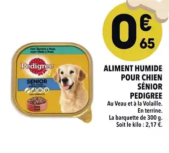 Supeco Aliment humide pour chien sénior pedigree offre