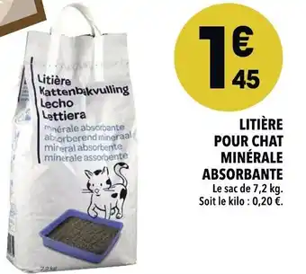 Supeco Litière pour chat minérale absorbante offre